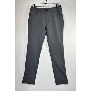 Public Rec Pants Mens W34 Gray Dealmaker Performance Stretch Straight Leg Travel